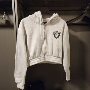 Fashion Nova Gray Cropped Hoodie